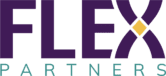 Flex partners logo on a purple background